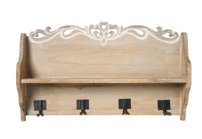Appendi abiti mensola in legno 50x13,5x50cm| L'Arte di Nacchi