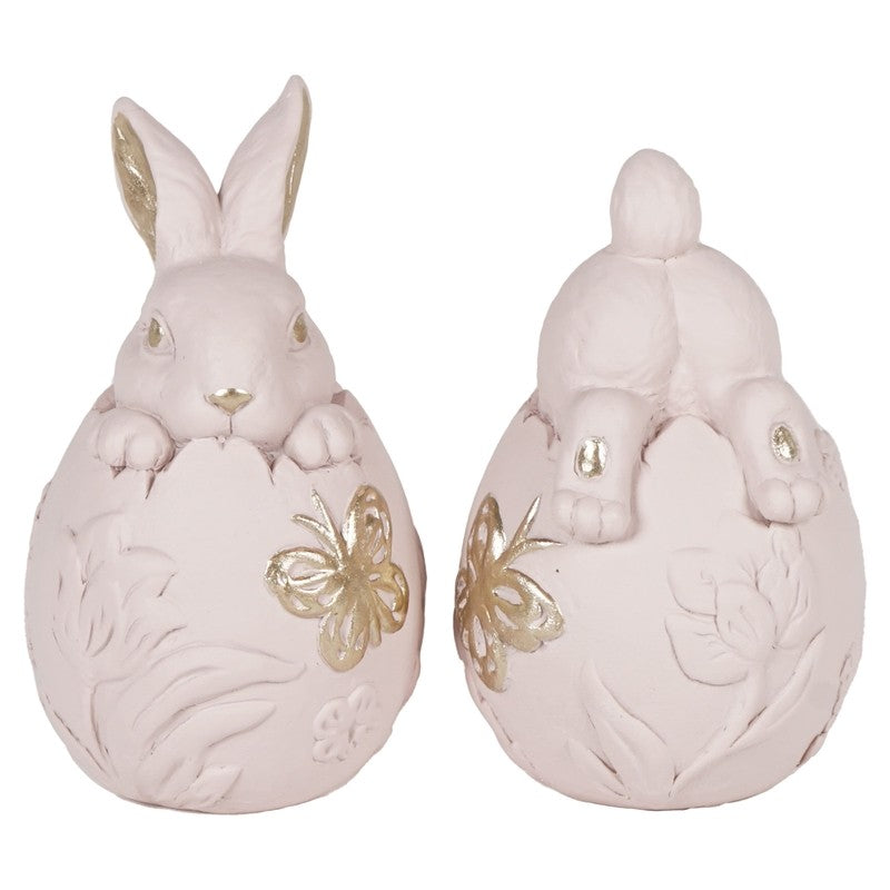 Decoro coniglietto beige e oro