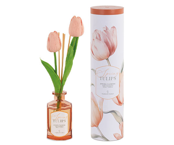 Profumatore con tulipani|Tono su tono