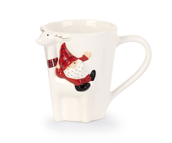 Tazza Natalizia con gnomo e renna