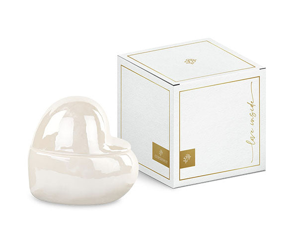 CUORE PERLATO CON CANDELA