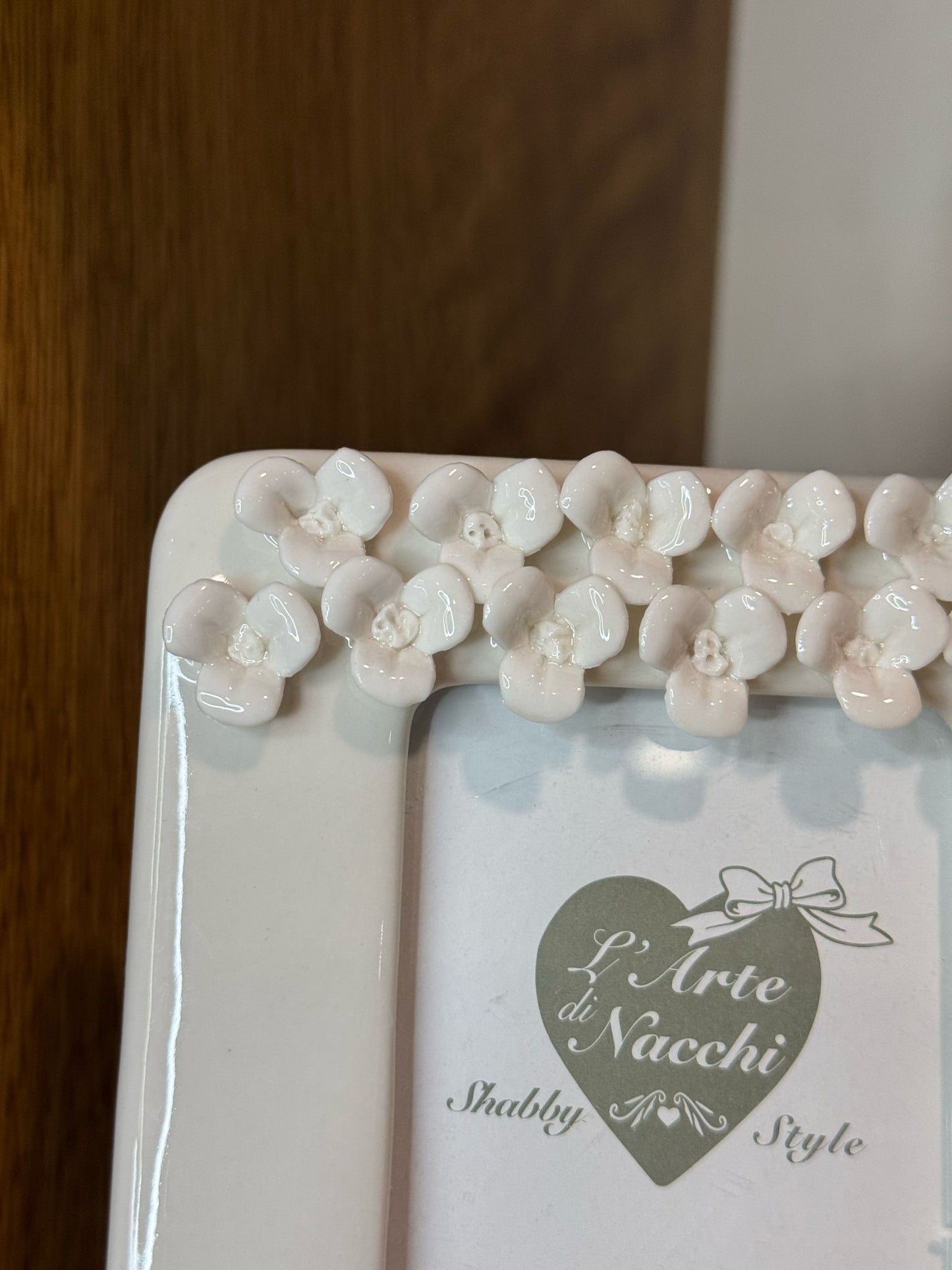 Cornice-portafoto bianca lucida