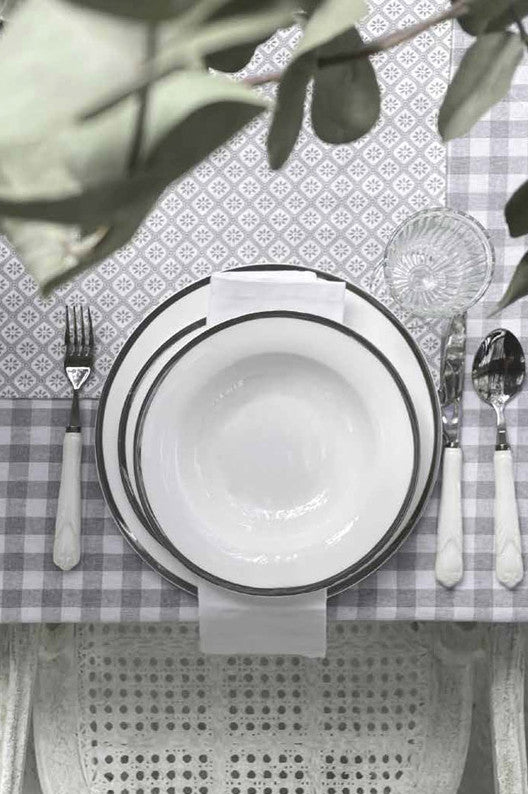 Tovaglia tortora 8 posti a quadri