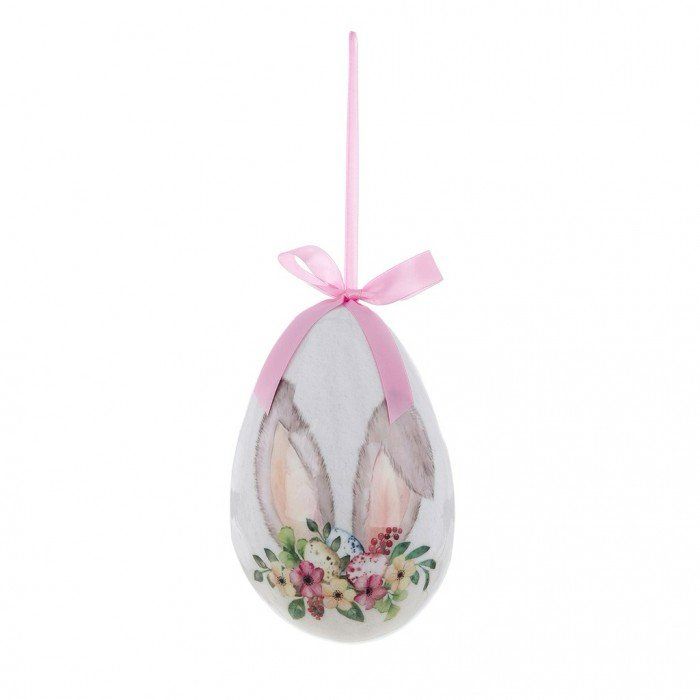 Uovo di Pasqua decorato rosa| Blanc Mariclò