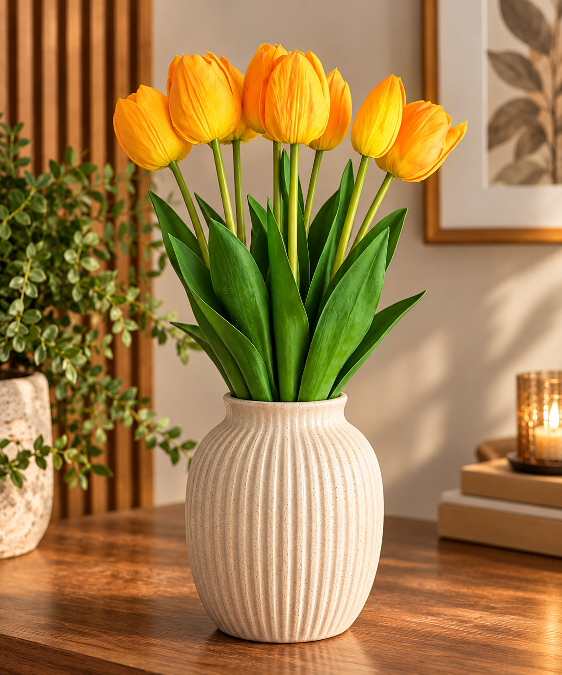 Tulipani gialli artificiali