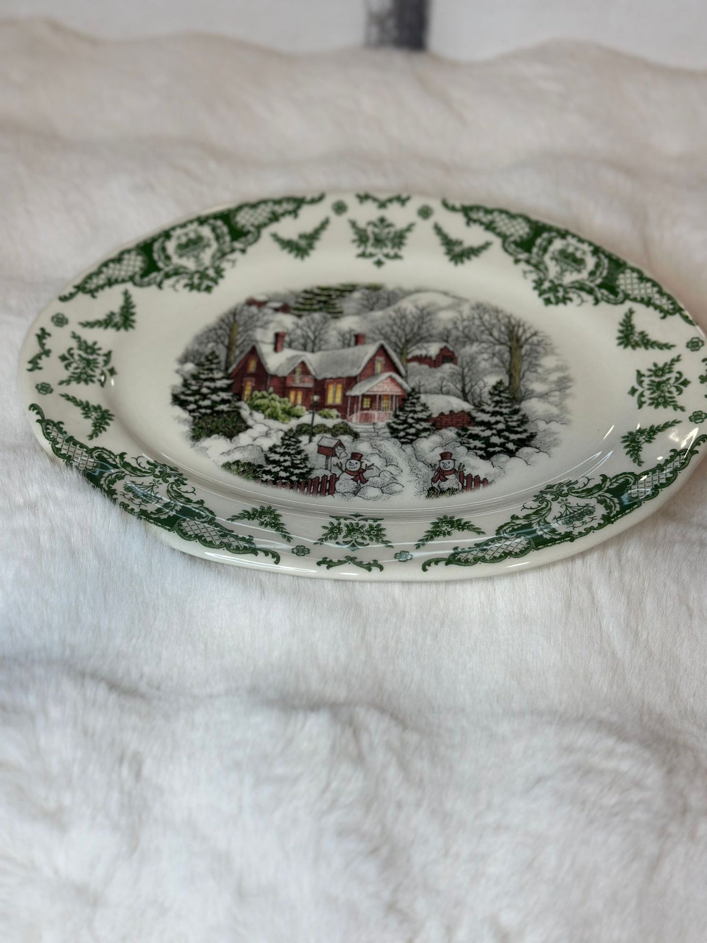 Vassoio ovale con decoro natalizio