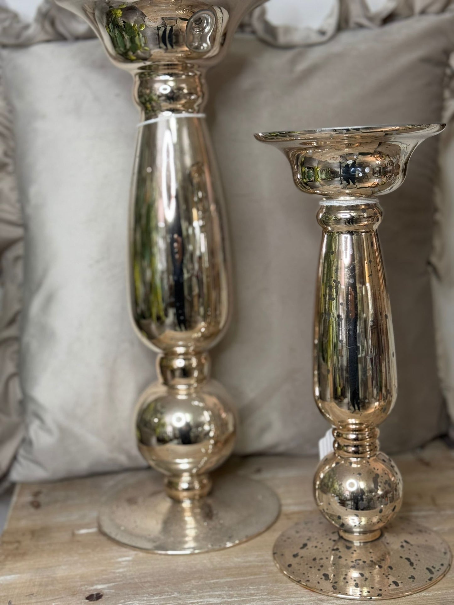 Porta candela in vetro