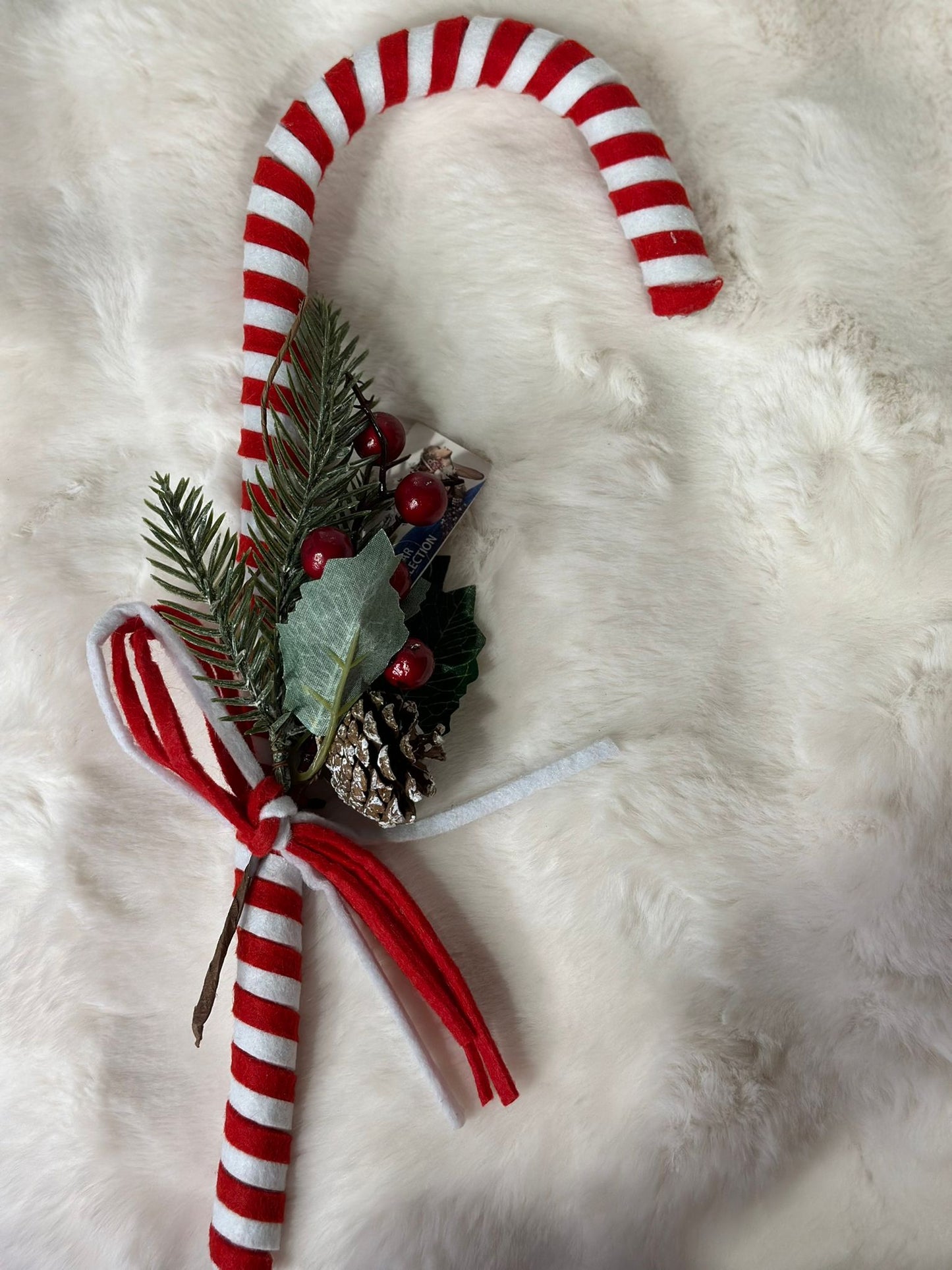 Bastone di zucchero natalizio