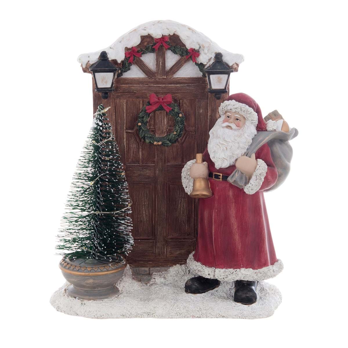 Decoro Babbo Natale con led