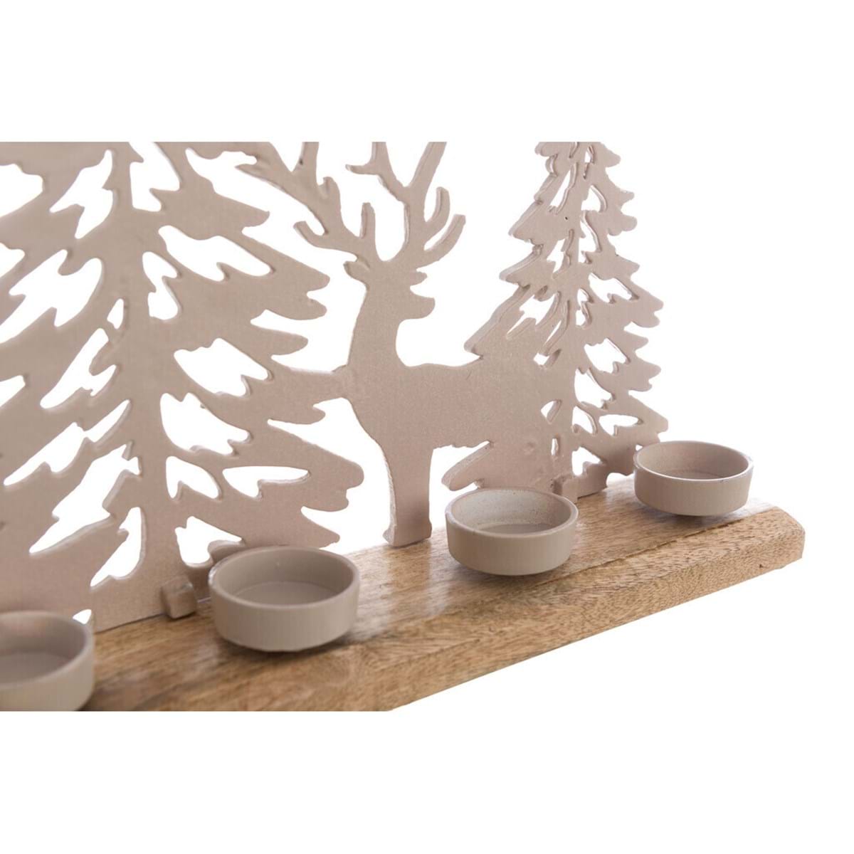 Porta candele a forma di foresta