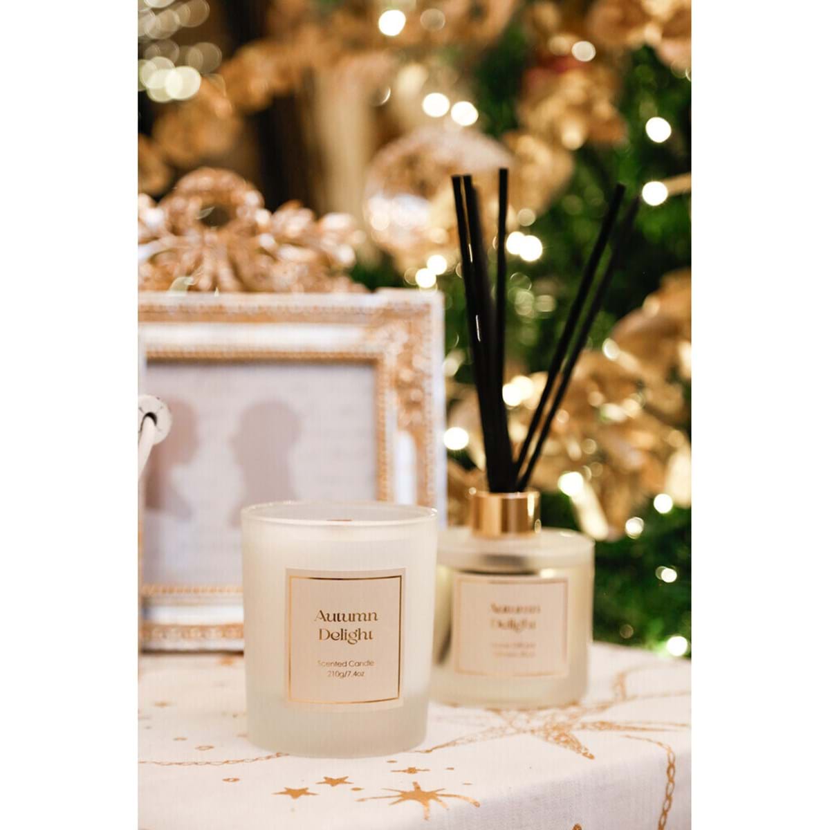 Diffusore 200ml profumatore bianco e oro