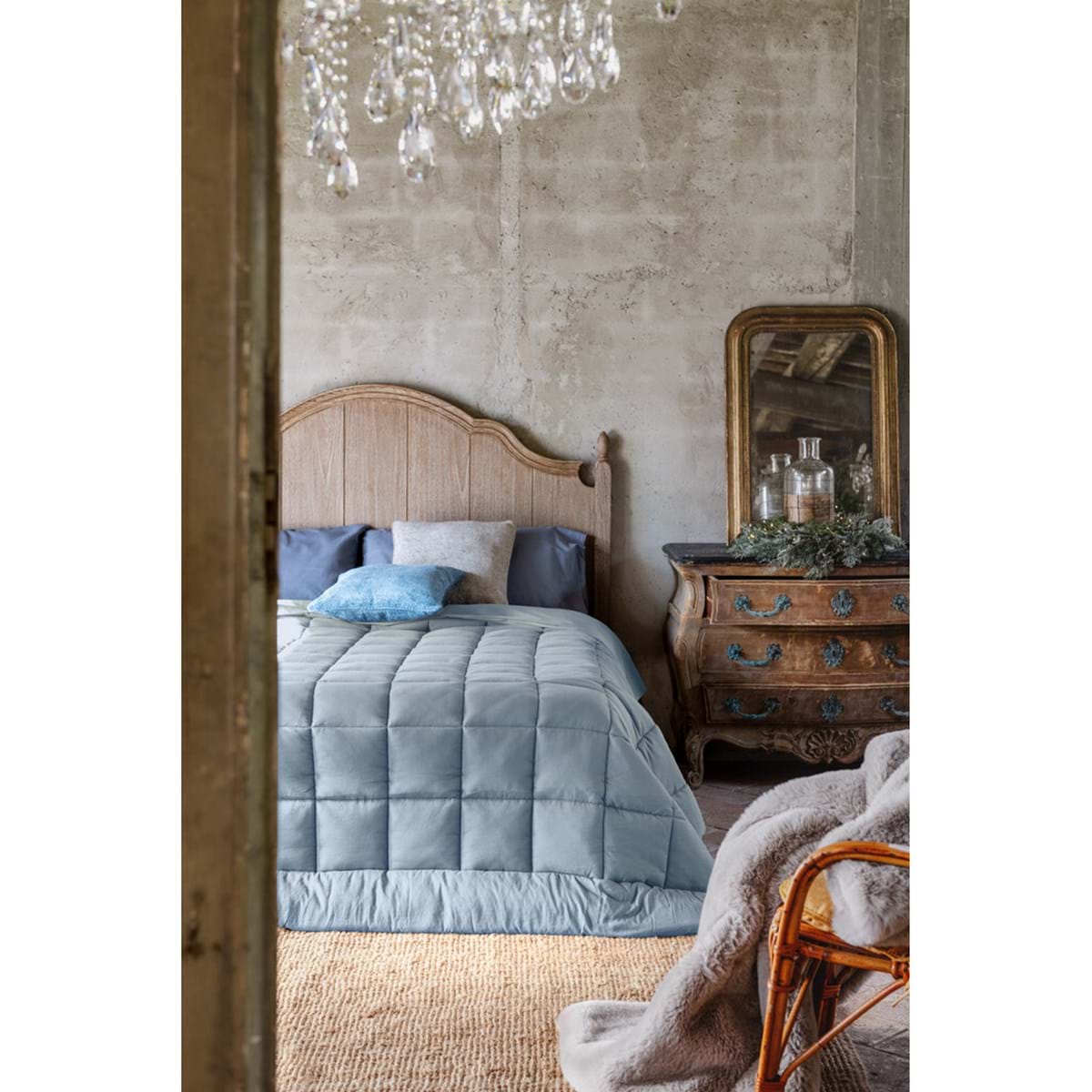 Trapunta 1 piazza azzurra|Blanc mariclo