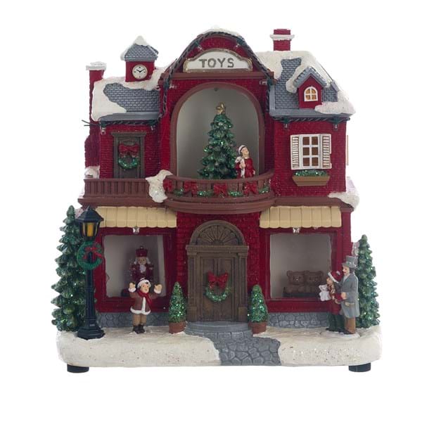 Villaggio di Natale in resina 23x14x23cm | Blanc Mariclò