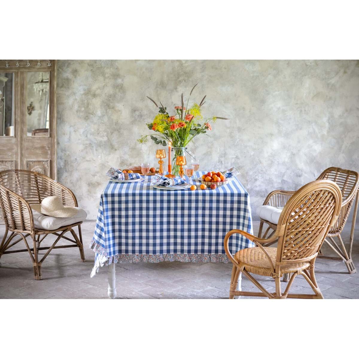 Tovaglia con gala 5 cm 160 x 230 cm | Blanc Marclò