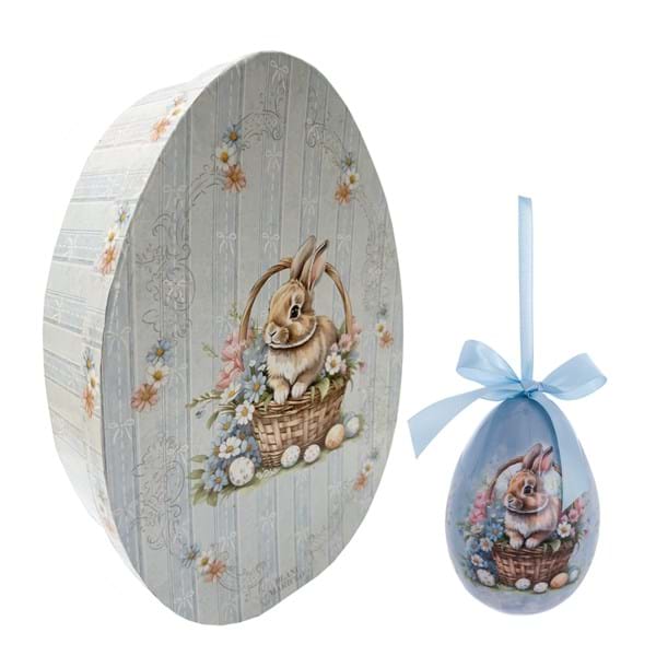 Scatola con 8 uova di Pasqua decorative| Blanc Mariclo