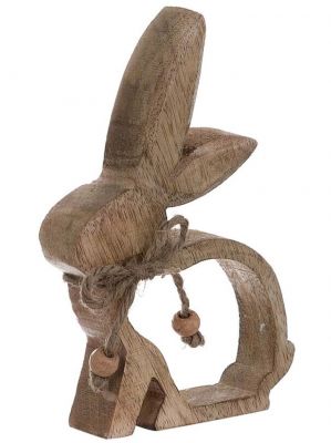 Coniglio decorativo in legno 29-20h| Blanc Mariclò