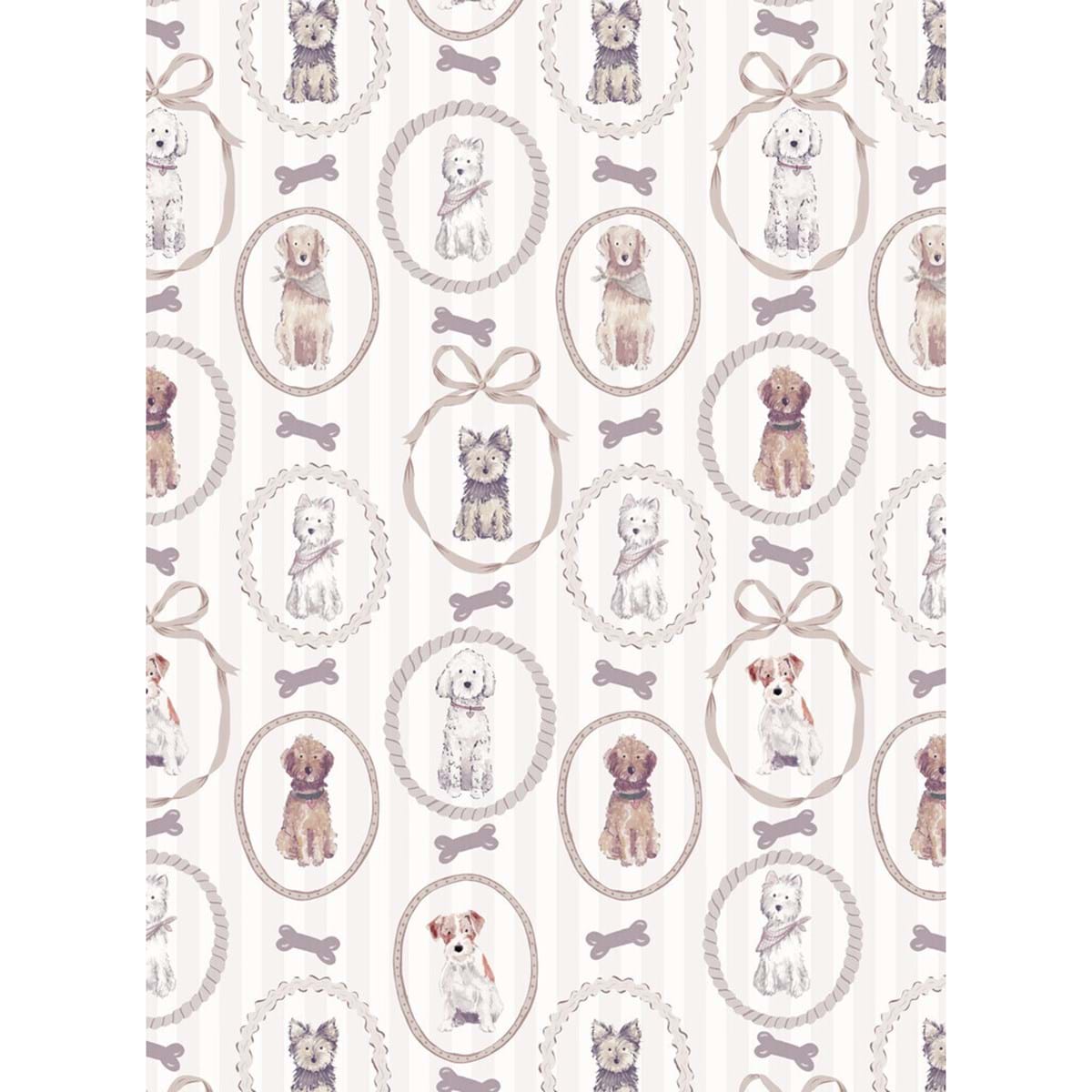 Plaid grigio con stampa cagnolini