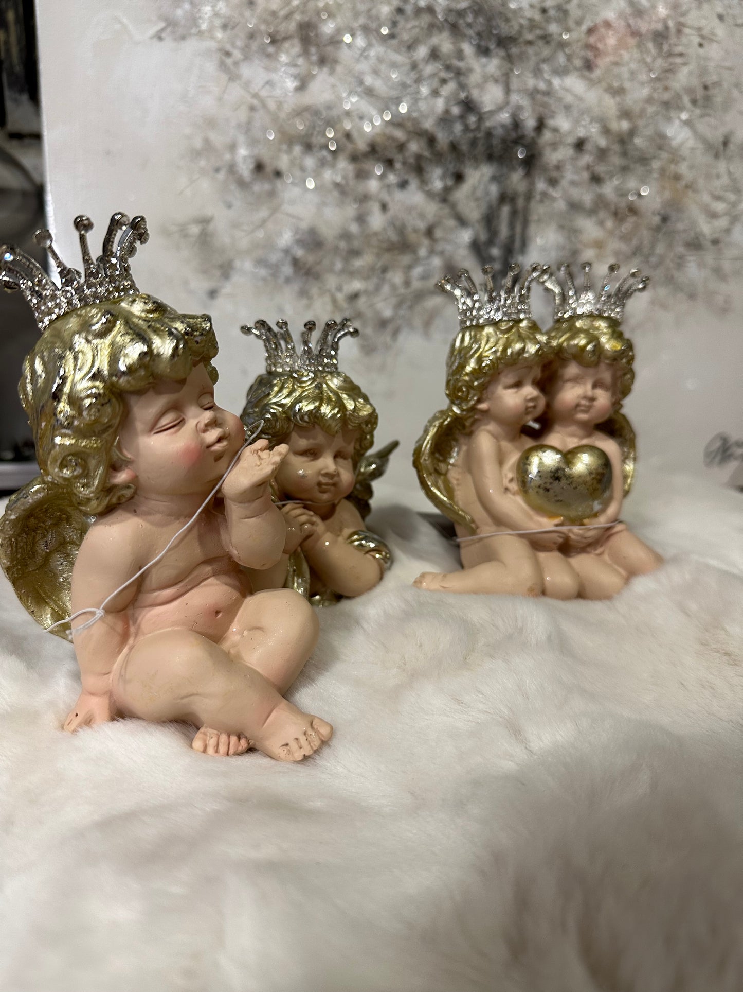 Angelo in resina-DECORO NATALIZIO