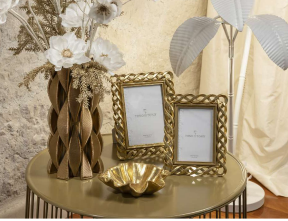 Vaso intrecciato oro