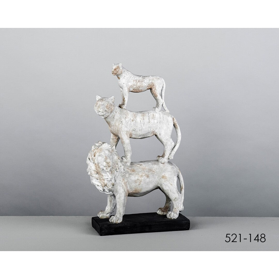 Famiglia del leone in resina