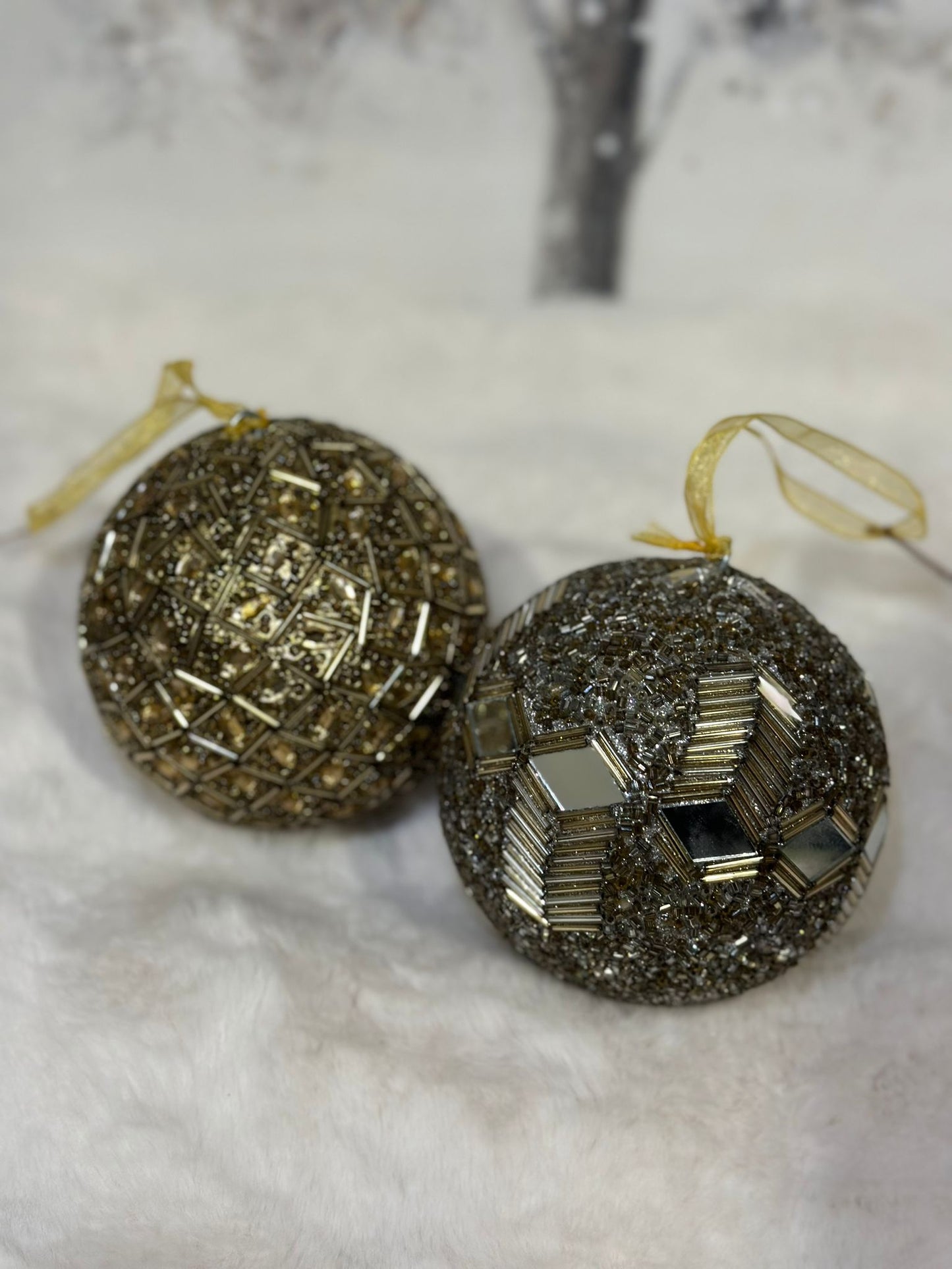 Decoro Sfera di Natale oro