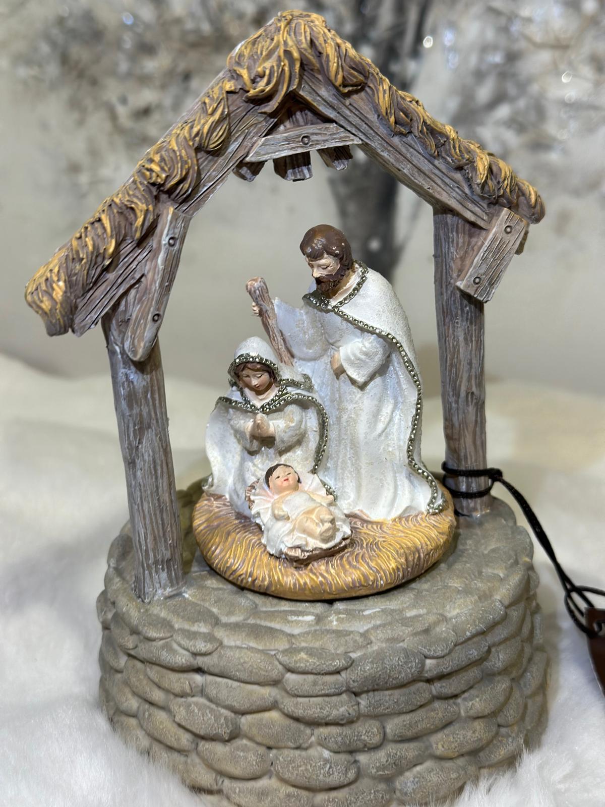 Carillon natività bianco e beige