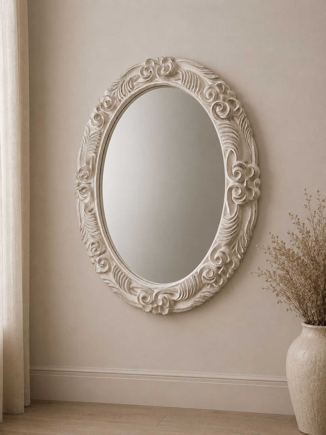 Specchio rotondo shabby
