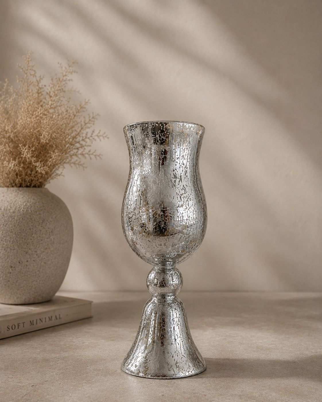 Vaso argento 50 cm | Arte di Nacchi