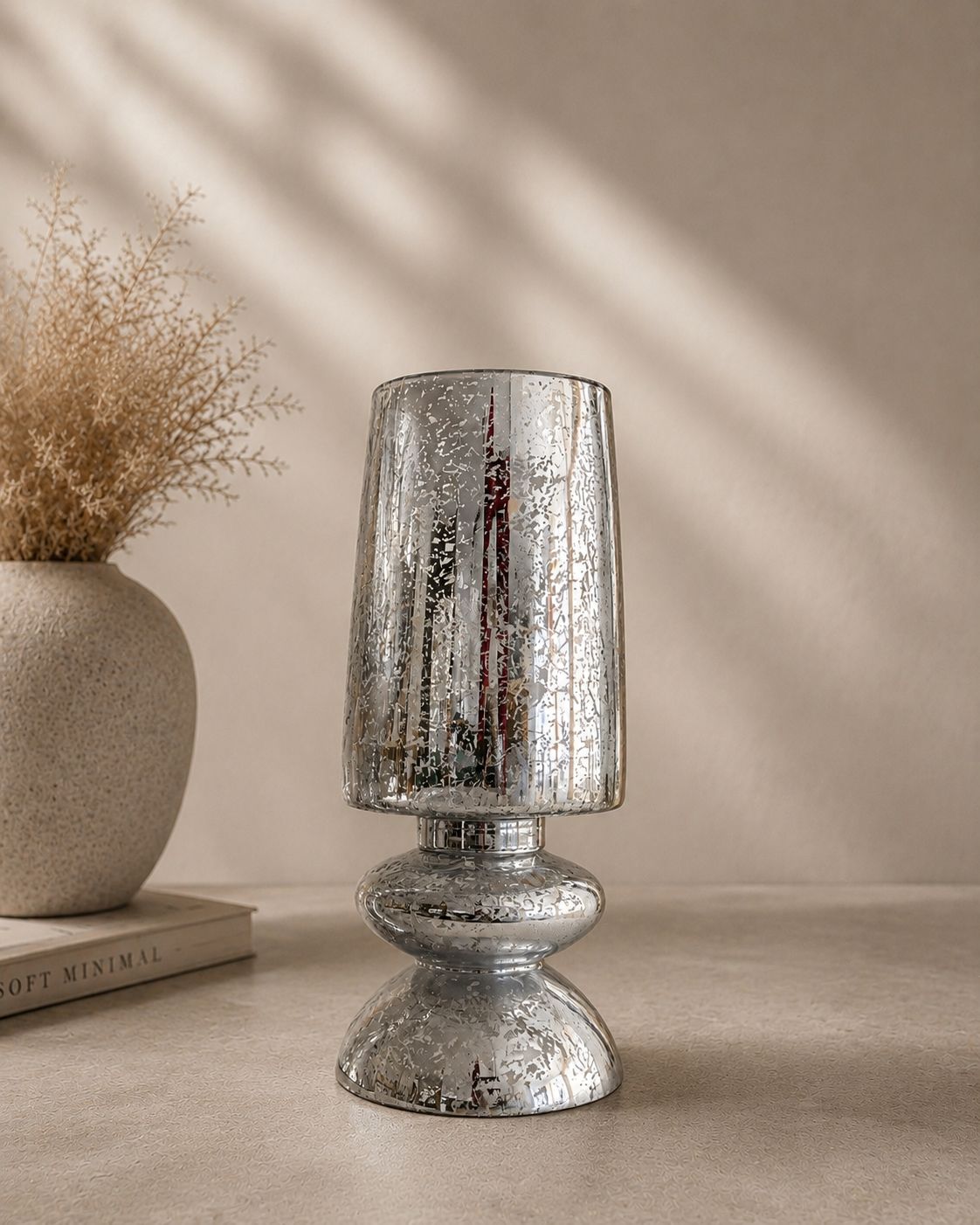 Vaso argento 40 cm | Arte di Nacchi