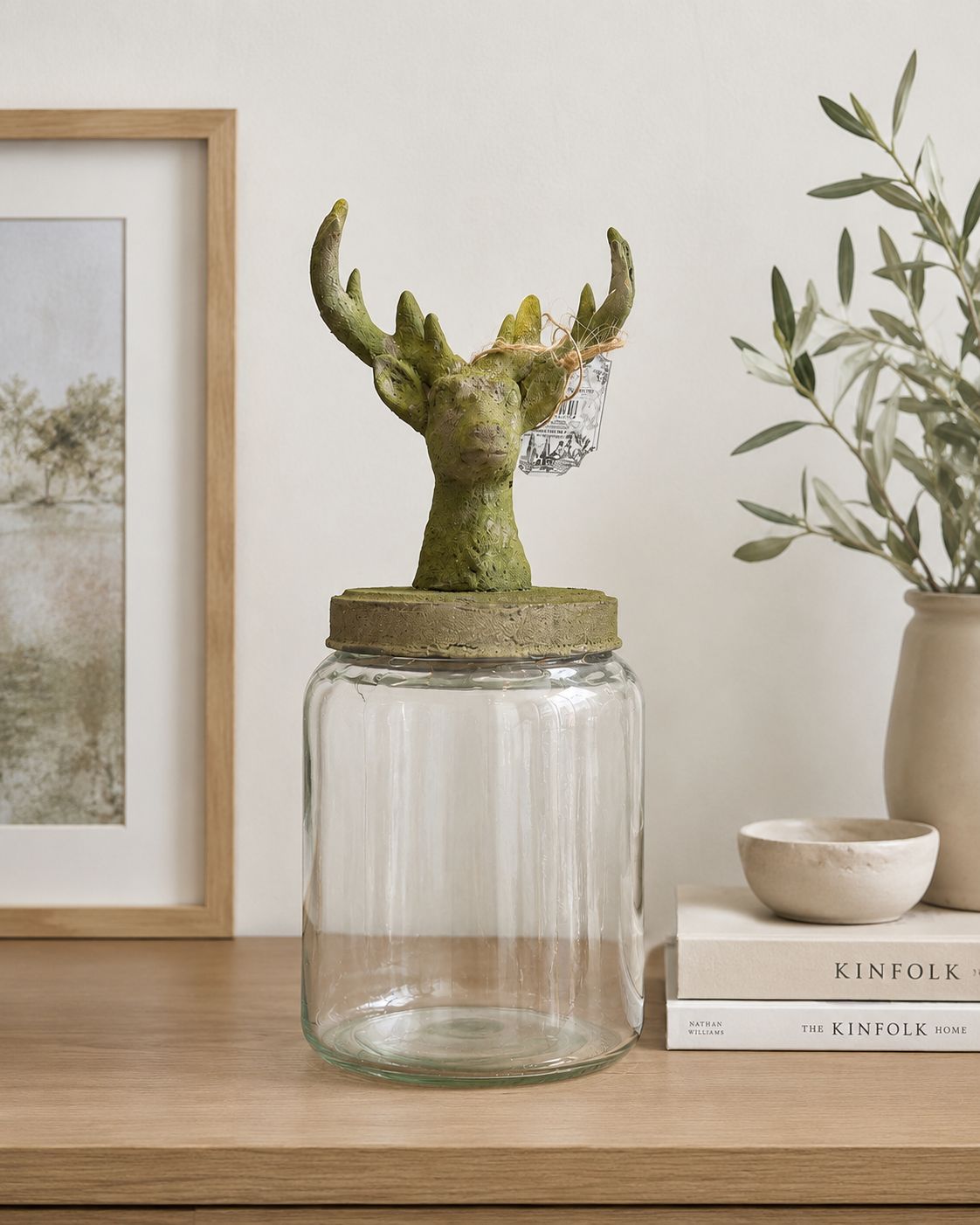 Barattolo decorativo con renna | Blanc Mariclò