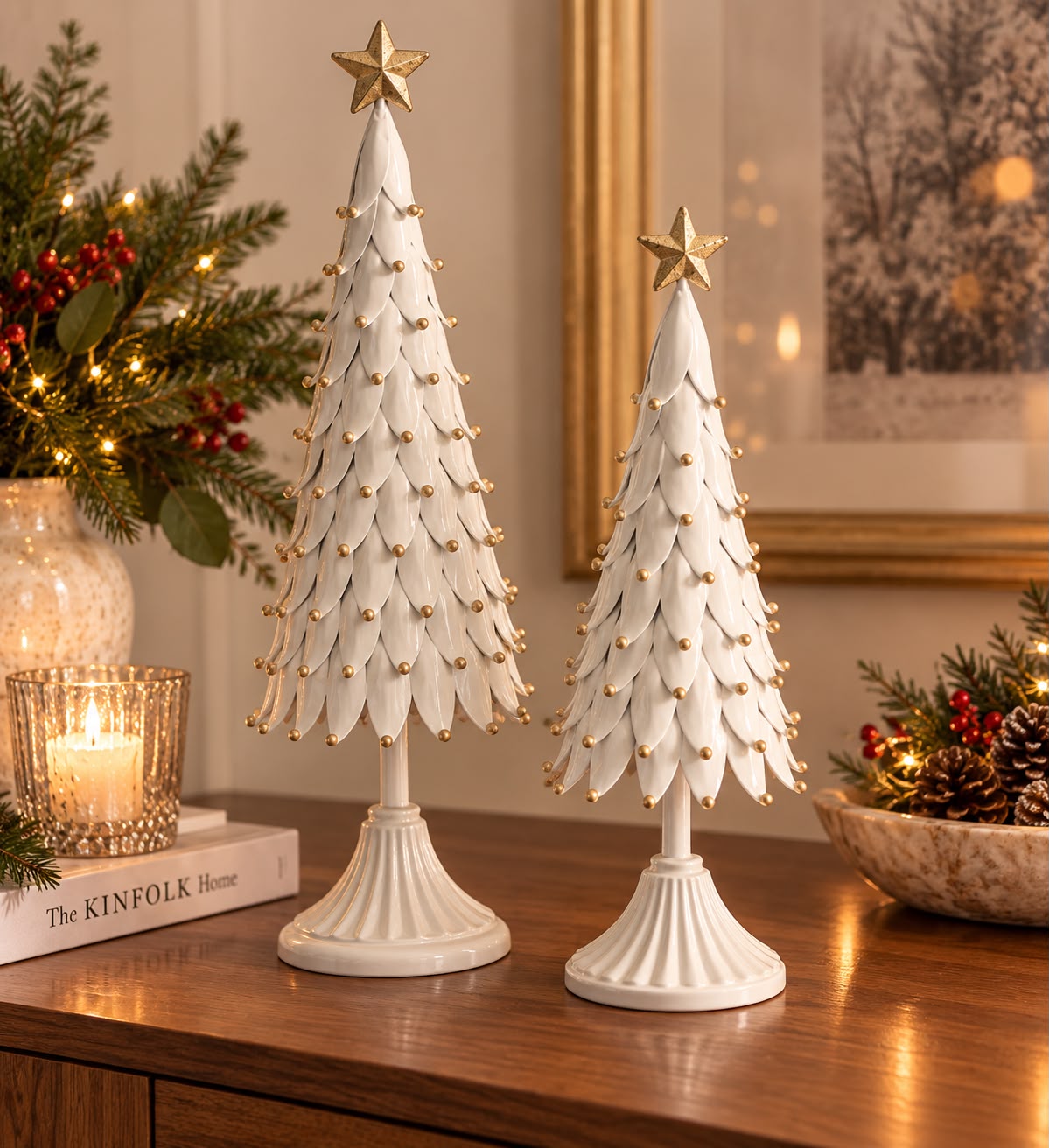 Albero in metallo con decori