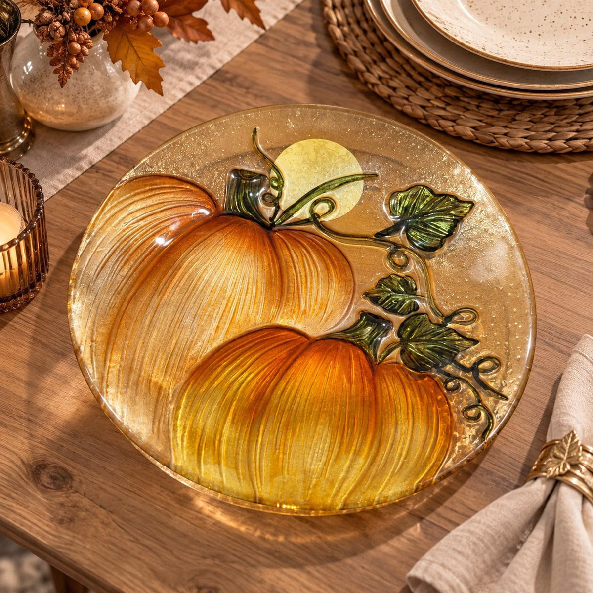 Vassoio decorativo autunnale