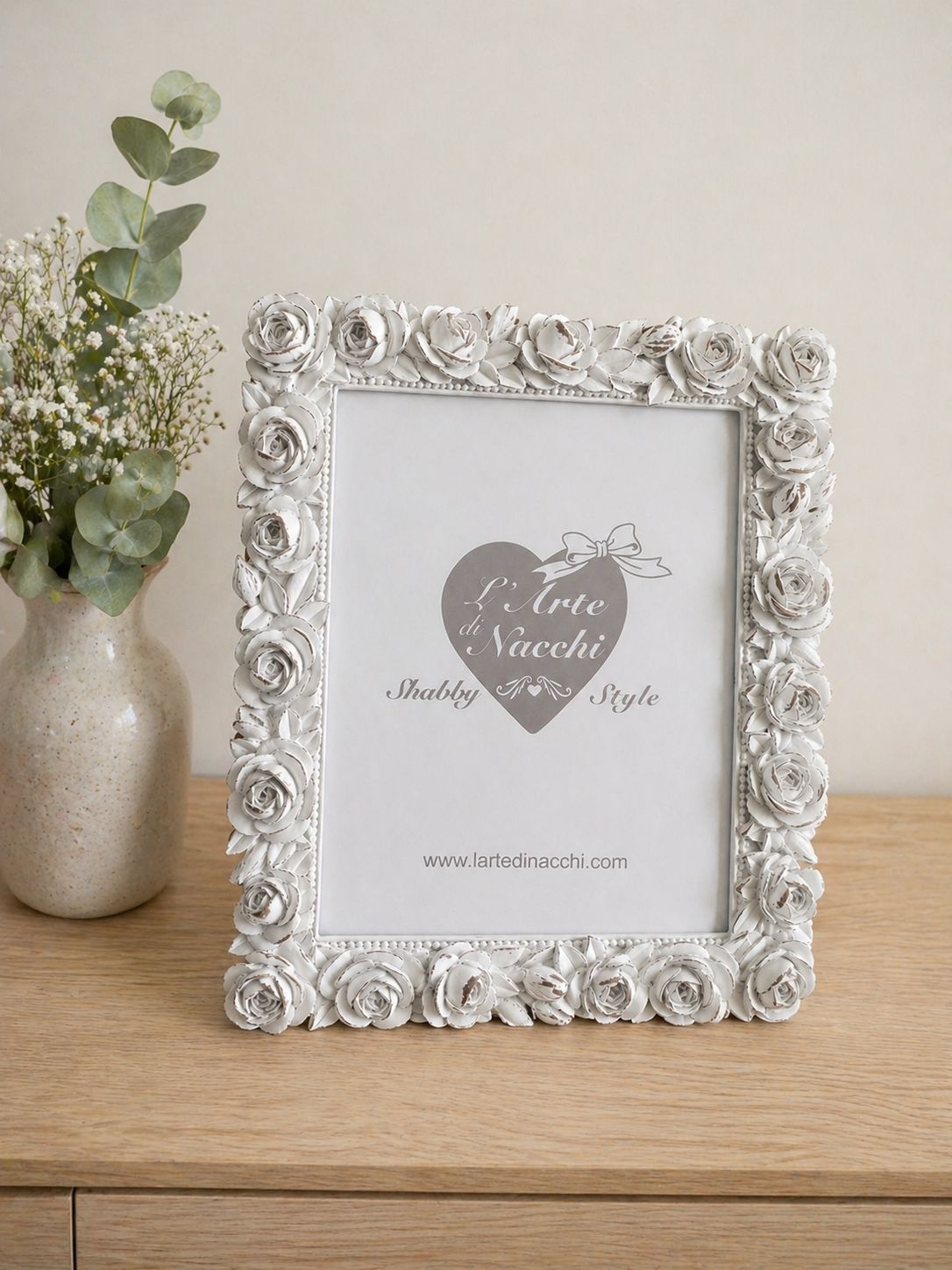 Portafoto cornice 24*19 shabby con rose | Arte di nacchi