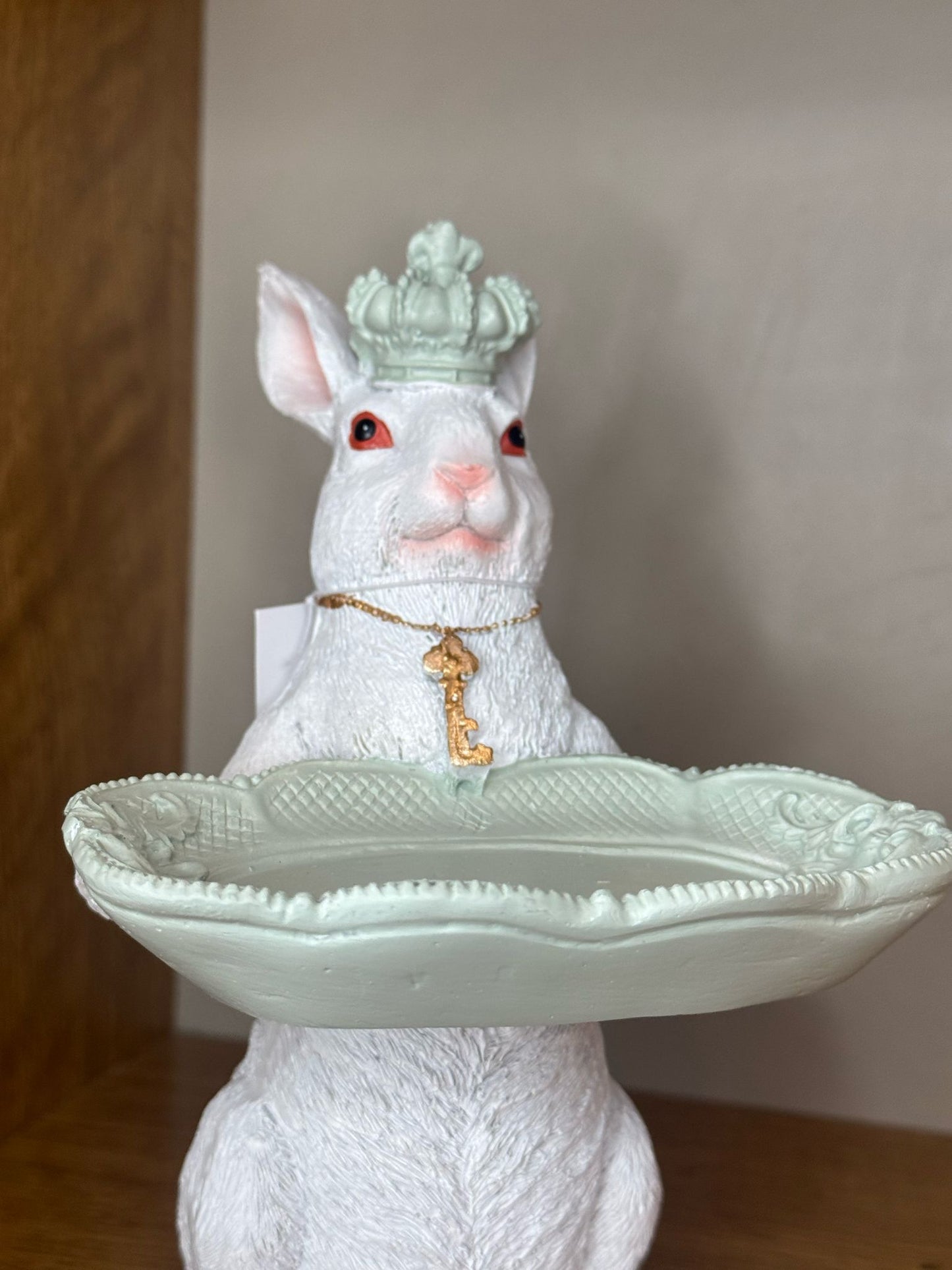 Coniglio in resina con piattino