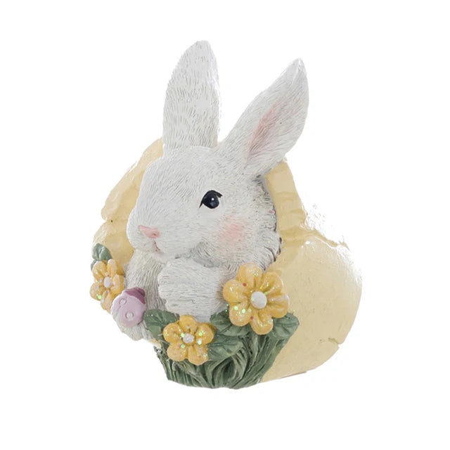 Coniglio di Pasqua in resina 7x9x10| Blanc Mariclò