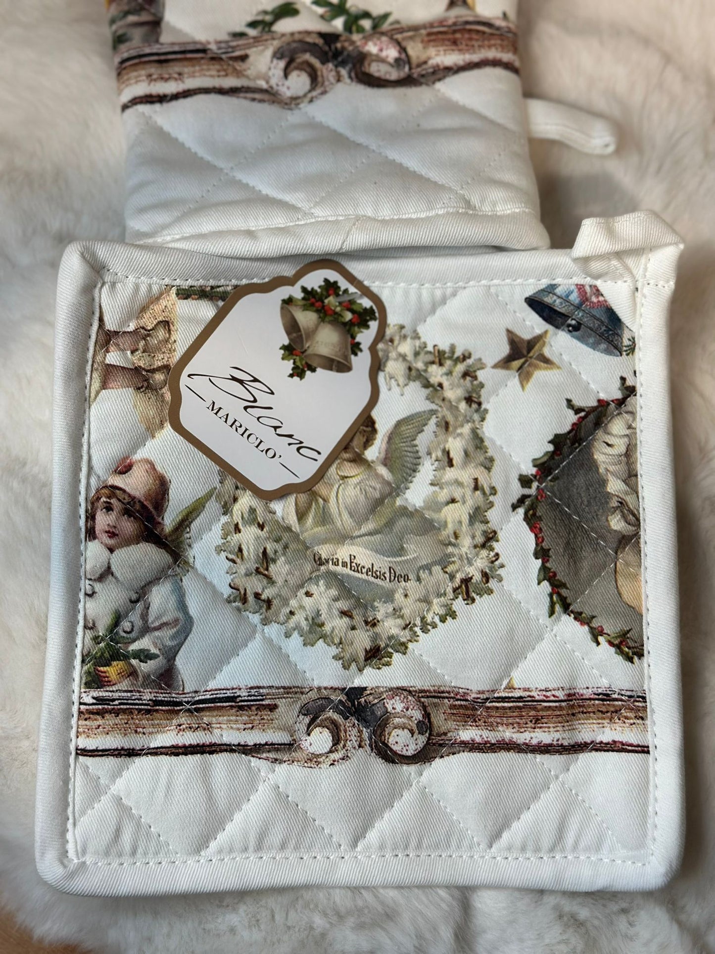 Set guanto e presina Natalizi