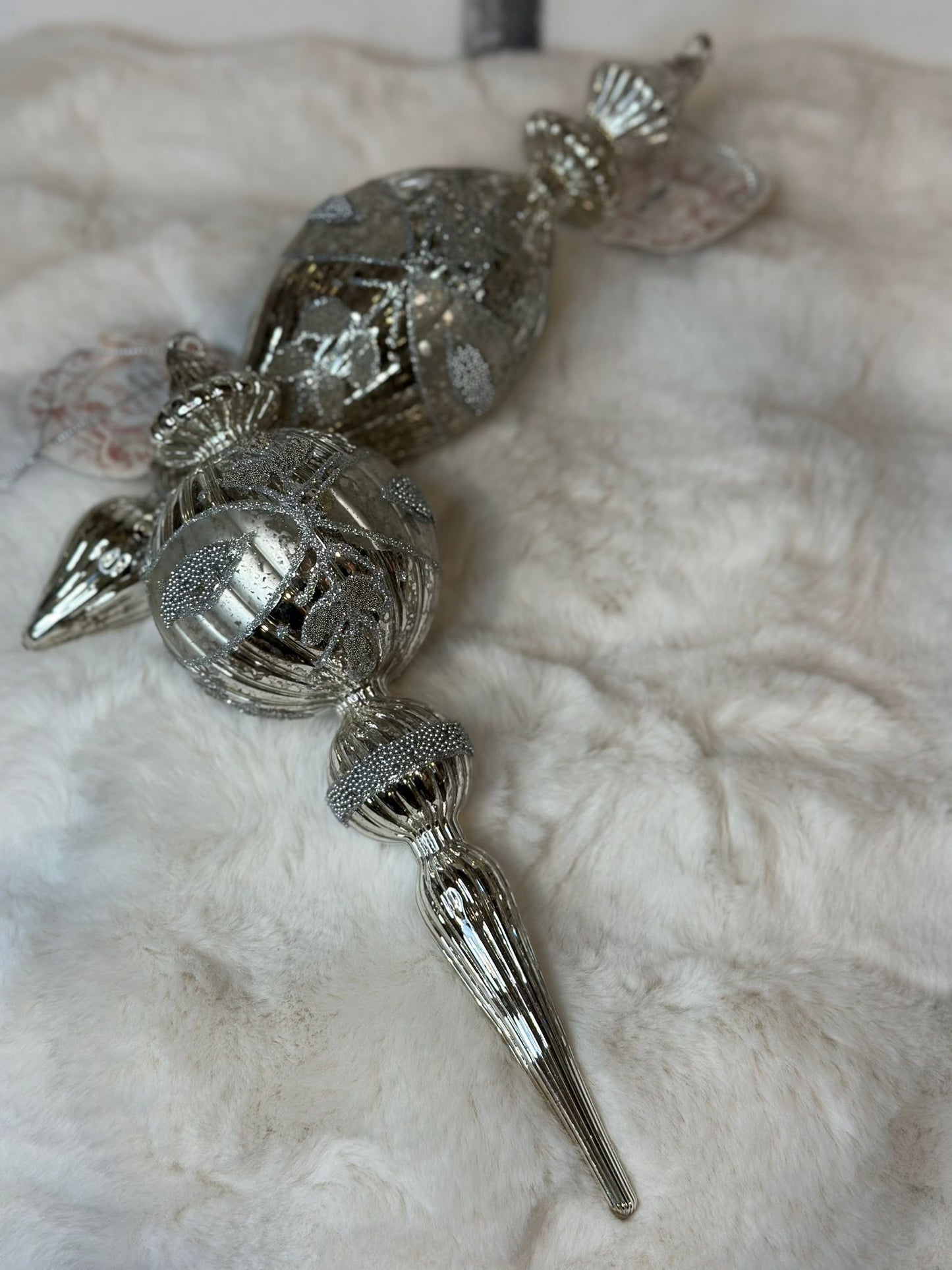 Decorazione natalizia argento per albero di Natale