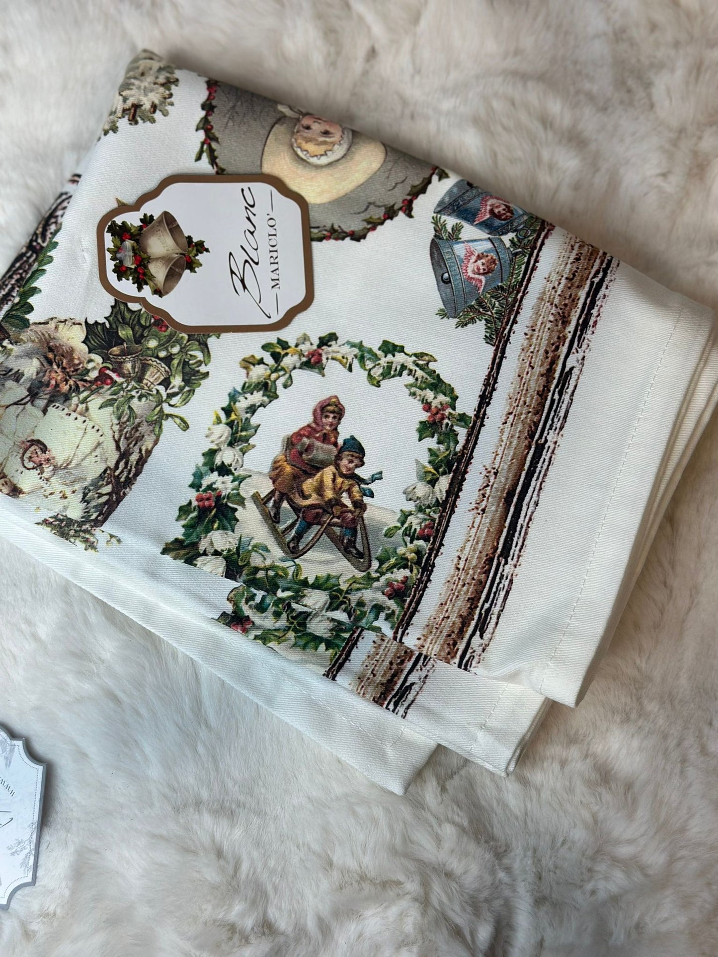 Runner natalizio bianco