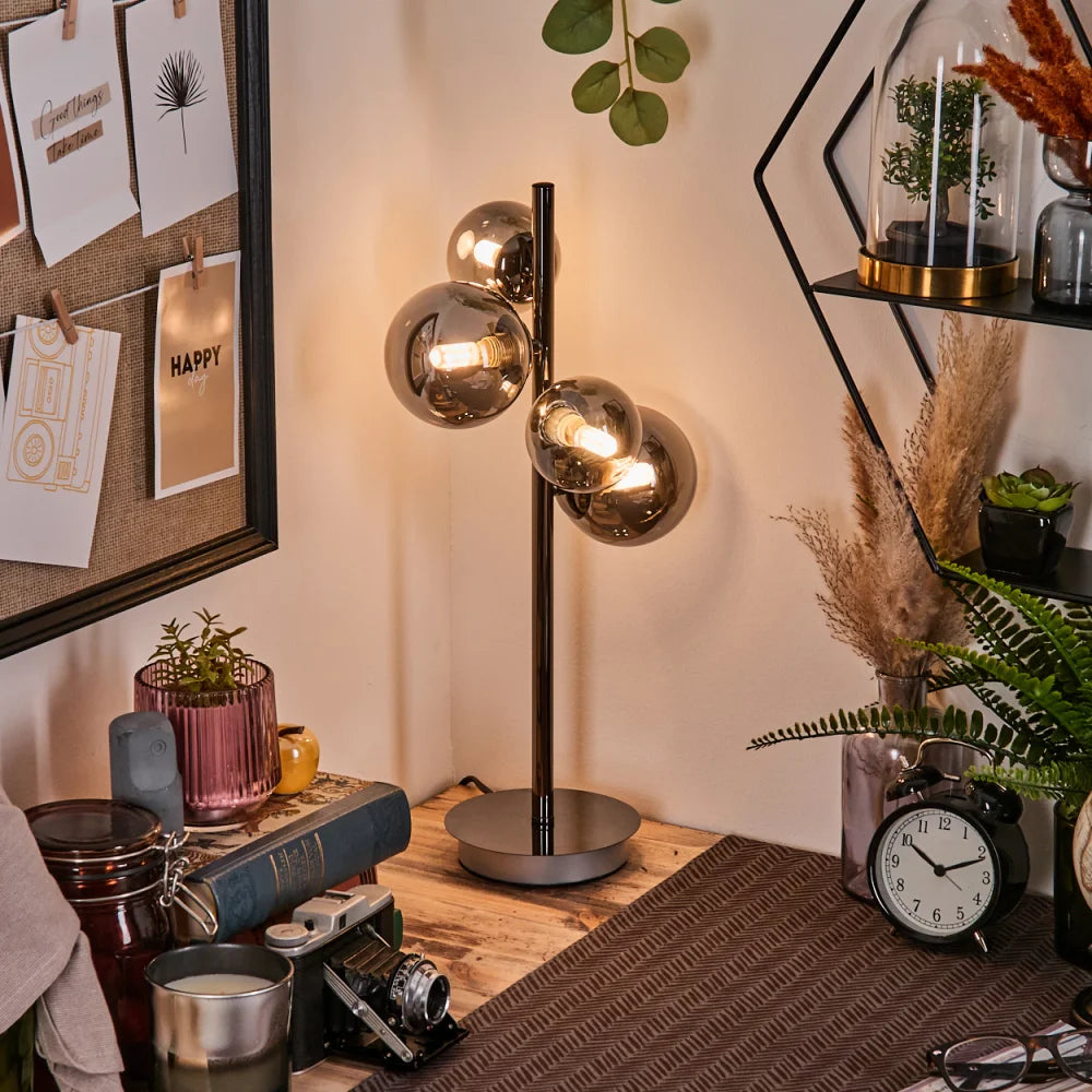 Lampada led nera con sfere| La Scintilla Home