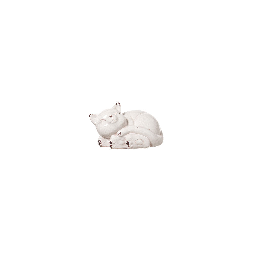 Gatto in ceramica Shabby