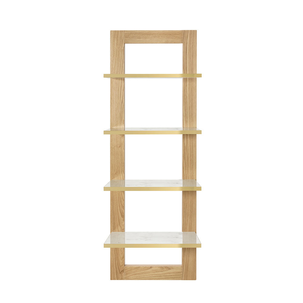 Mensola in legno con 4 scomparti slim effetto marmo