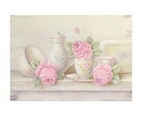 Quadro bianco con rose rettangolare |L'Arte di Nacchi