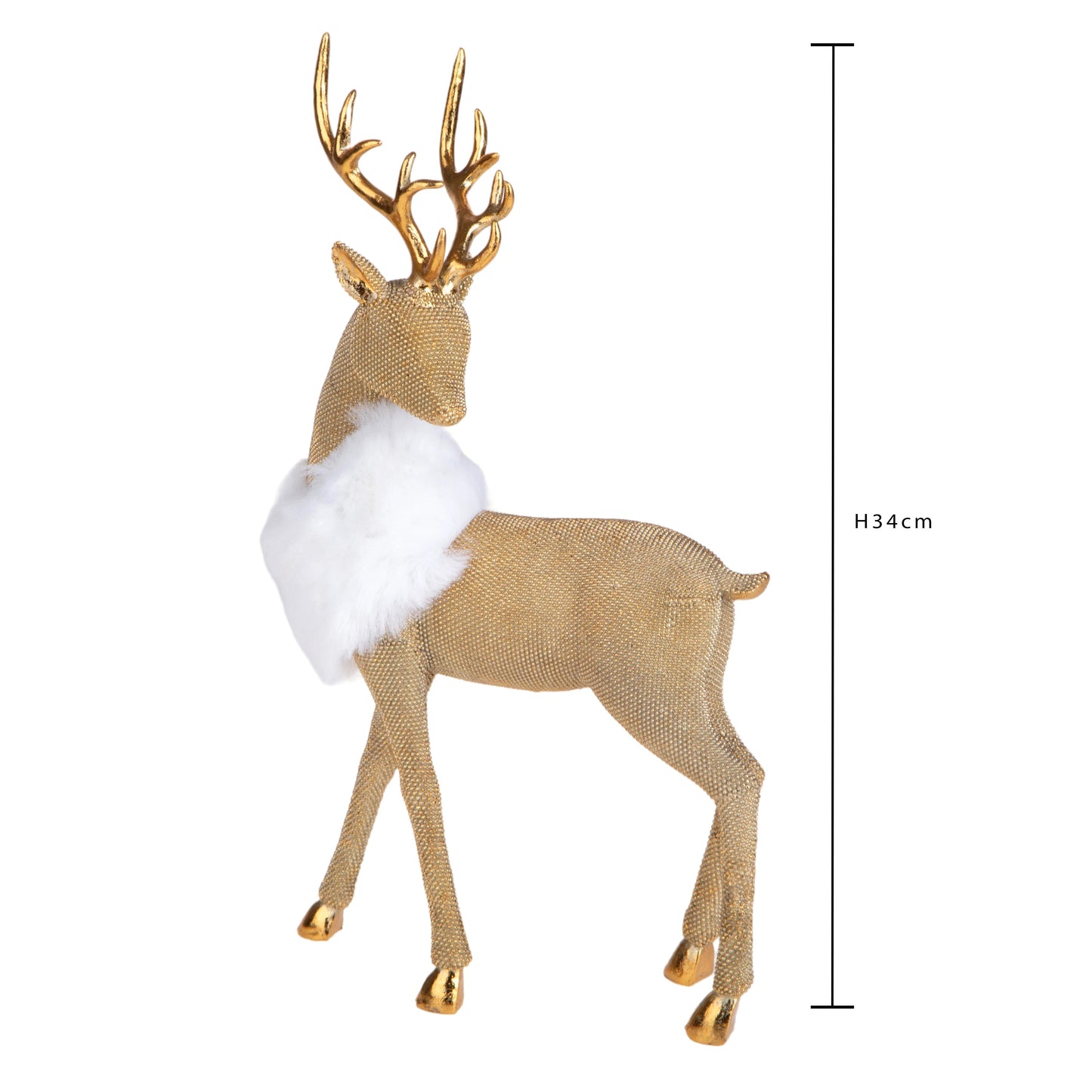 Statuina renna oro brillantata