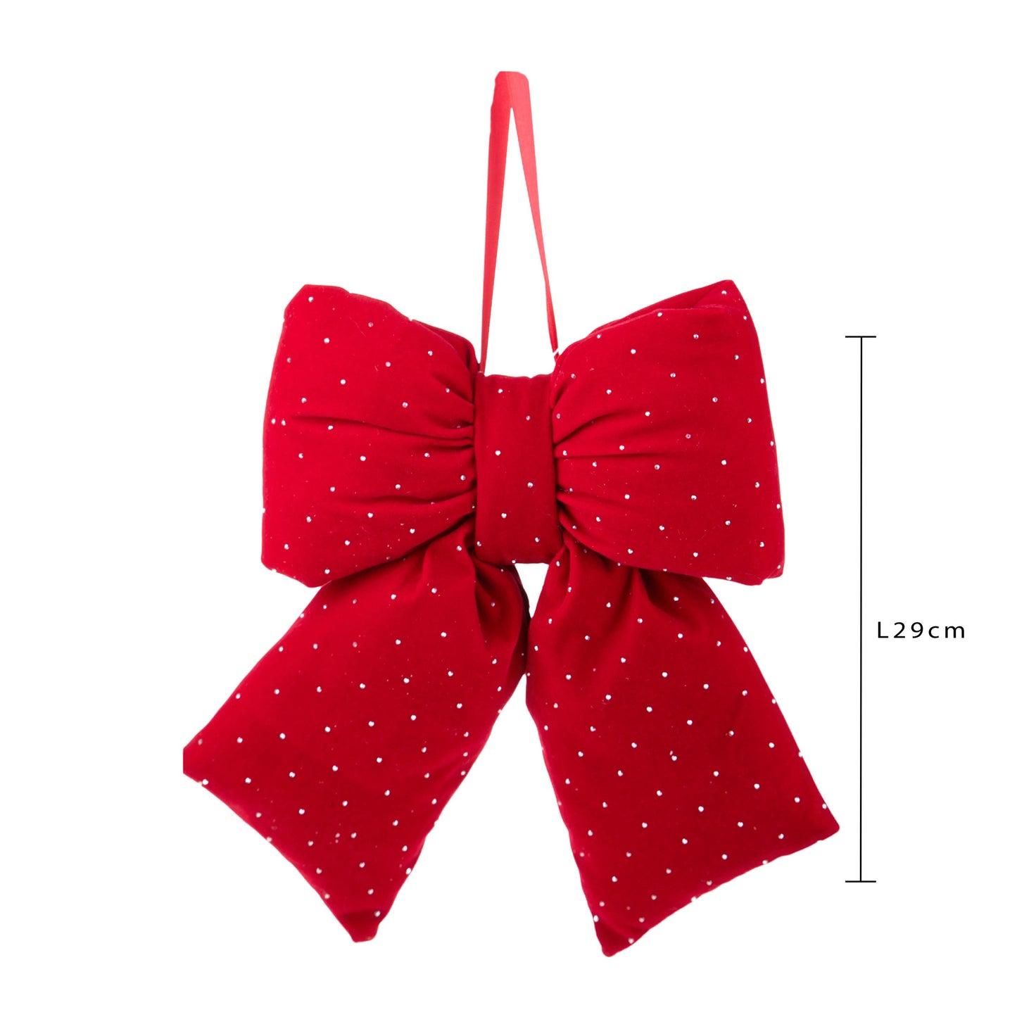 Fiocco rosso brillantinato 29h