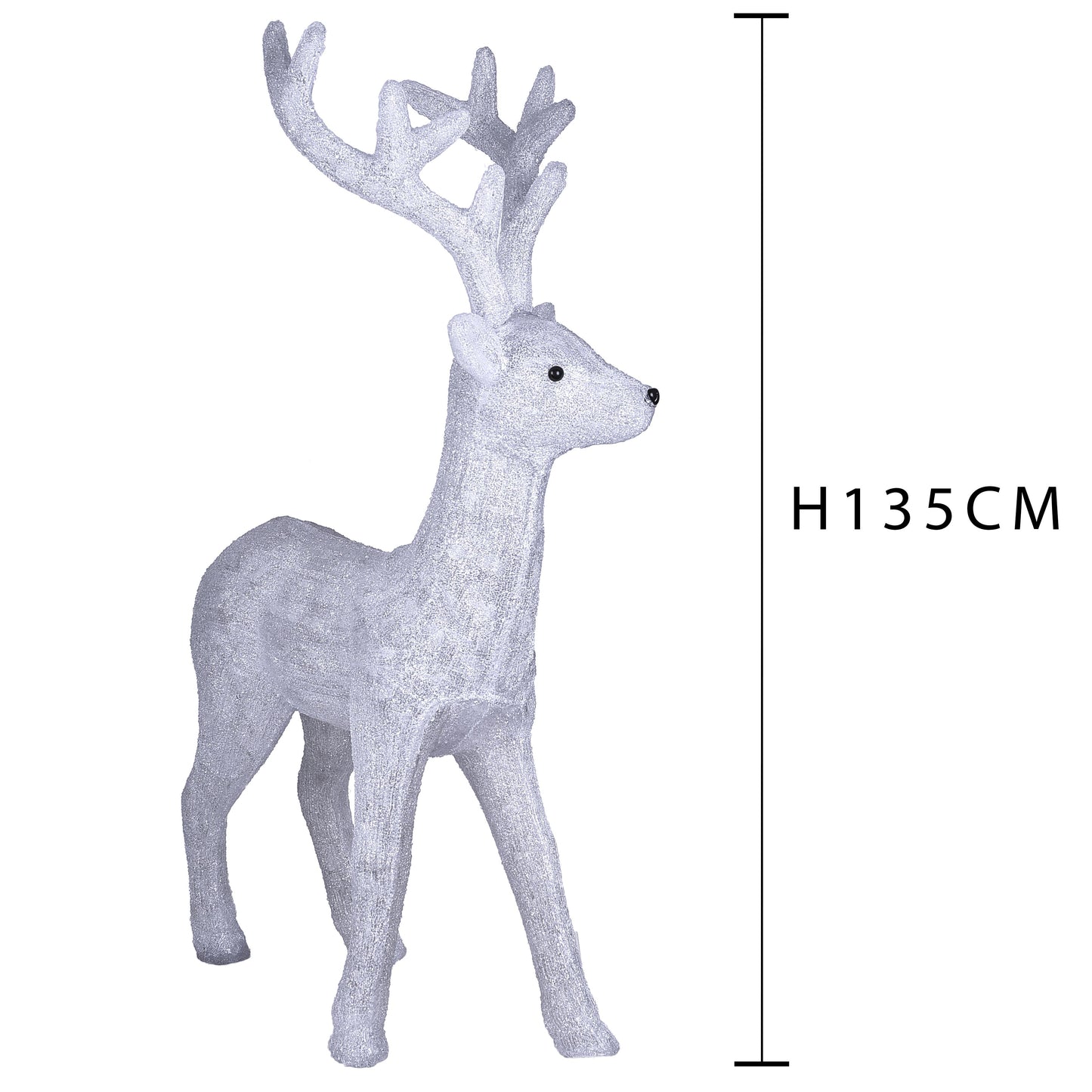 Renna con led oro 90 x 135cm