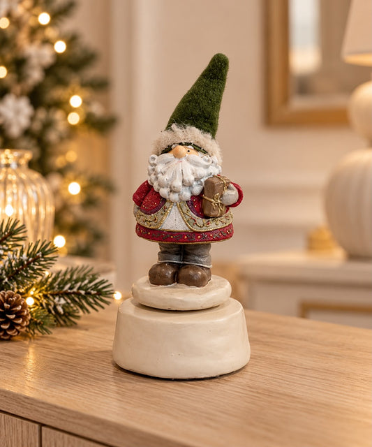 Carillon Babbo Natale su base beige 21h| Belda