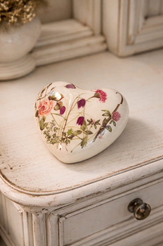 Decoro  con fiori in ceramica 10cm| L'Arte di Nacchi
