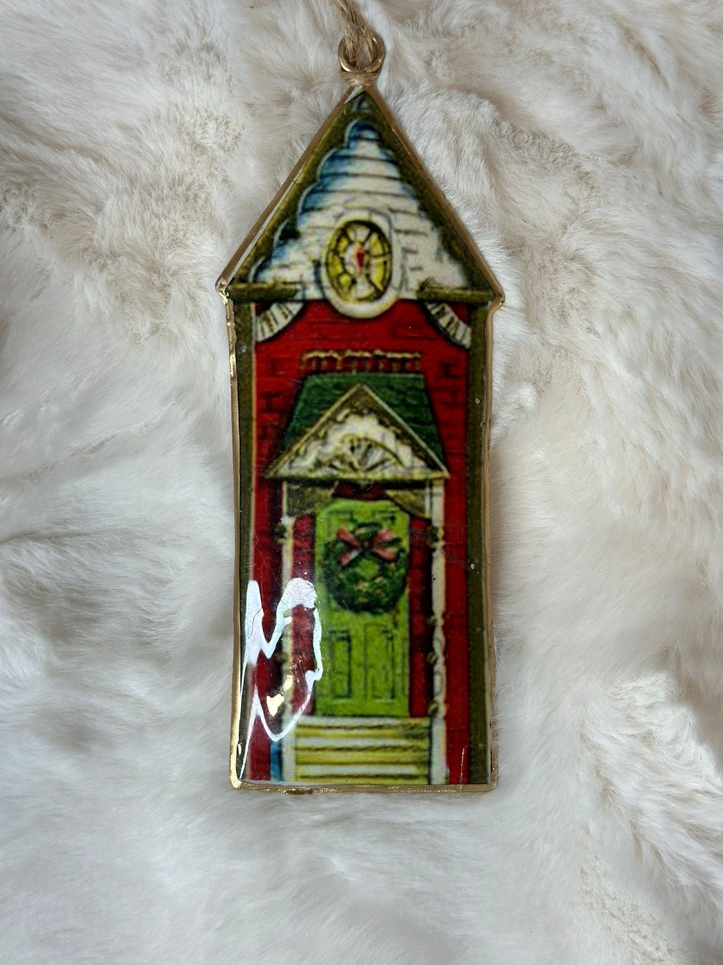 CASETTA IN LATTA-decoro di Natale