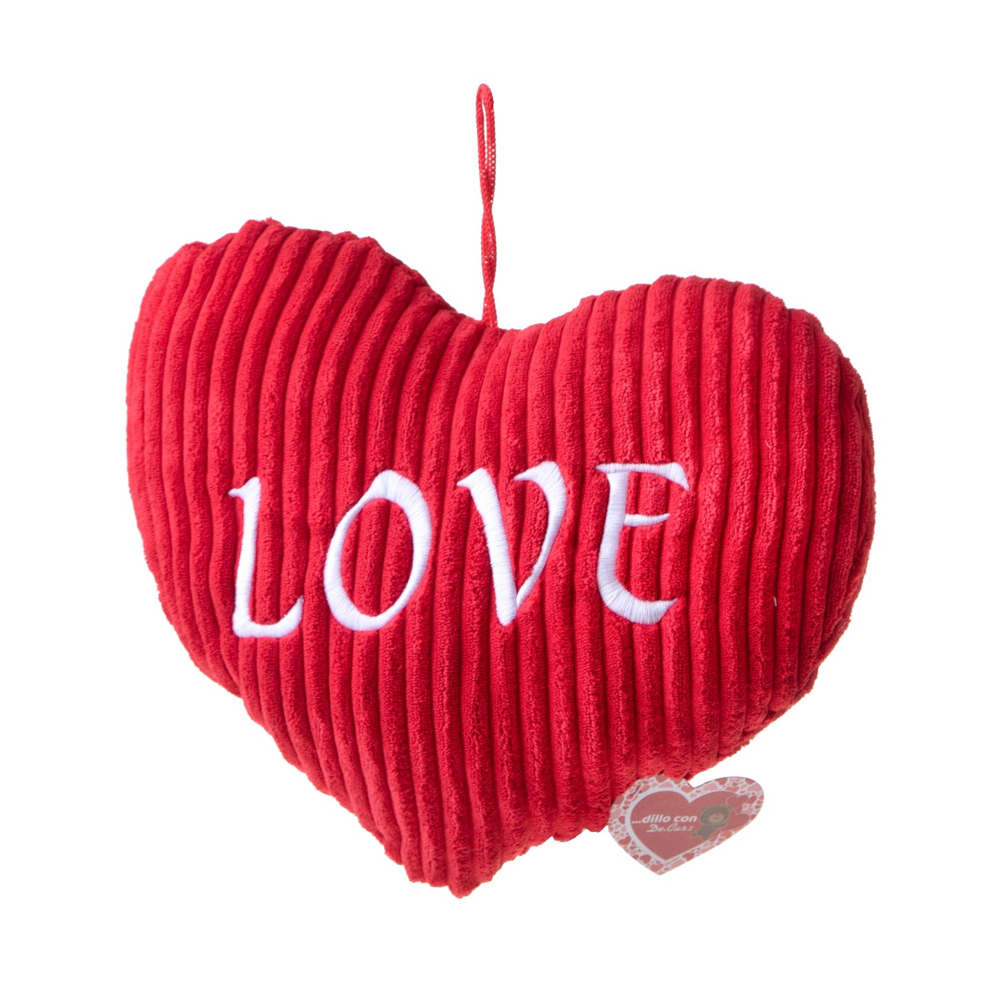 Cuscino rosso a forma di cuore in velluto 30cm| Dino Bianchi