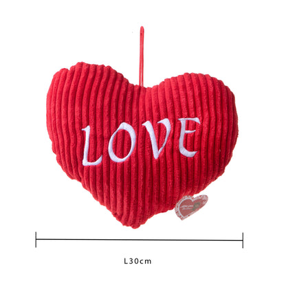 Cuscino rosso a forma di cuore in velluto 30cm| Dino Bianchi